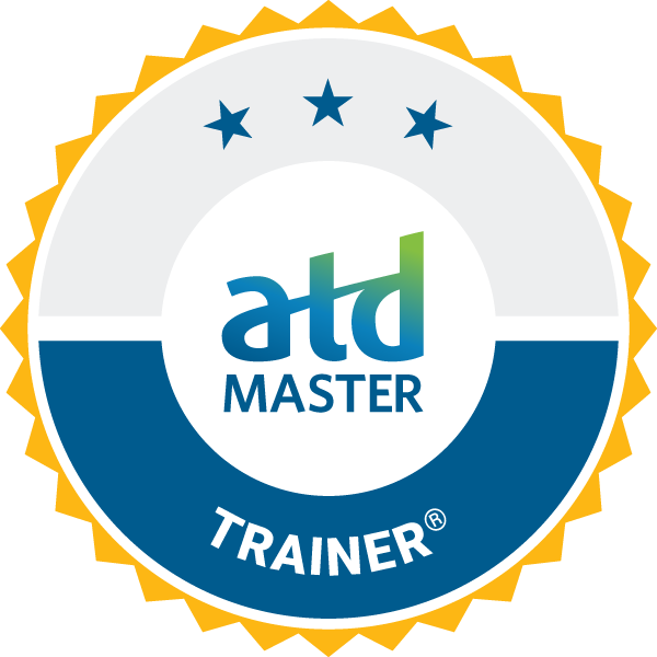 ATD Master Trainer certificate badge awarded by the Association for Talent Development.
